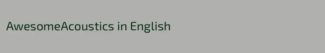 AwesomeAcoustics in English